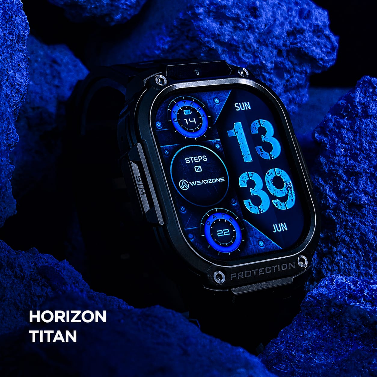 Smartwatch Horizon Titan com mostrador Horizon Titan em destaque